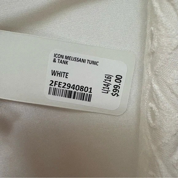 NWT Soft Surroundings Icon Melissani Tunic White Cottagecore Eyelet Size Large - Picture 6 of 11